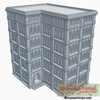gothic building 96 g096 wargame forge Toys & Games Tabletop Characters Creatures Sci-Fi Universe 3D Printable Terrain Board Store 40k epic terrain 6mm battletech 8mm adeptus titanicus 3d print model - Mito3D