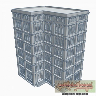 gothic building 97 g097 wargame forge Toys & Games Tabletop Characters Creatures Sci-Fi Universe 3D Printable Terrain Board Store 40k epic terrain 6mm battletech 8mm adeptus titanicus 3d print model - Mito3D