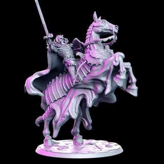 Skrull cheval Mort vivant cauchemar 32mm dnd rn estudio jouets Jeux table personnages créatures fantaisie univers planche boutique rpg 3d print model - Mito3D