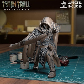 elf archer 03 pre-supported tytantroll miniatures Toys & Games Tabletop Characters Creatures Fantasy Universe Board Store fantasy miniature minis elves ears point sculpting pointy woodland 3d print model - Mito3D