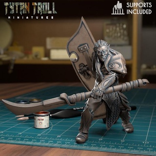 elf infantry 03 pre-supported tytantroll miniatures Toys & Games Tabletop Characters Creatures Fantasy Universe Board Store dragons fantasy scale wargaming minis dnd fighting 32mm woodland realm dungeosn presupported bladedancing 3d print model - Mito3D