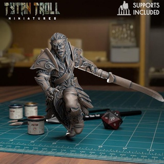 elf infantry 04 pre-supported tytantroll miniatures Toys & Games Tabletop Characters Creatures Fantasy Universe Board Store dragons dungeons fantasy scale wargaming tabletop minis 32mm bladedancer wartable tabletopminis 3d print model - Mito3D