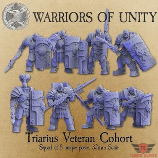 warriors unity - triarius veteran cohort tagged events Toys & Games Tabletop Characters Creatures Fantasy Universe Board Store warhammer 30k unification thunderwarriors 3d print model - Mito3D
