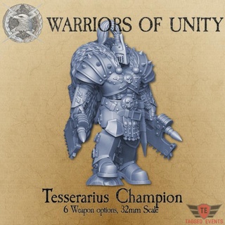guerrieri unità tesserarius campione etichettato eventi giocattoli Giochi tavolo personaggi creature fantasia universo tavola negozio warhammer 30k unificazione tuono 3d print model - Mito3D