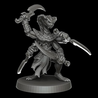 serpent knight - demon snake man jamie korte Toys & Games Tabletop Characters Creatures Fantasy Universe Board Store mini dnd 3d print model - Mito3D
