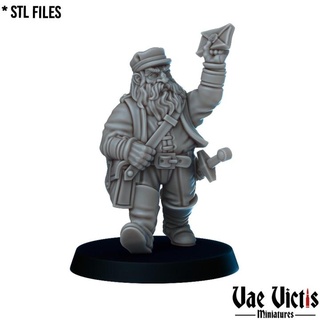 dwarf postman pre-supported vae victis miniatures Toys & Games Tabletop Characters Creatures Fantasy Universe Board Store fantasy rpg tabletop dnd citizen npc supported 3d print model - Mito3D
