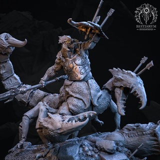 keliter guerrieri x 2 degli animali miniature giocattoli Giochi tavolo personaggi creature fantasia universo tavola negozio combattente scorpione guerriero dnd tribù scorpionfolk dolce 3d print model - Mito3D