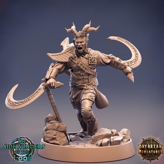 patrice pocketeer-the sidewinders loop daybreak miniatures Toys & Games Tabletop Characters Creatures Fantasy Universe Board Store dragons dungeons sword tabletop wargame tiefling 32mm 75mm 3d print model - Mito3D
