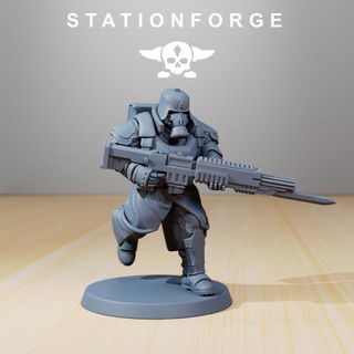 grim guard station forge Toys & Games Tabletop Characters Creatures Sci-Fi Universe Board war ww2 military worldwar 32mm 25mm trenches krieg redmakers 3d print model - Mito3D