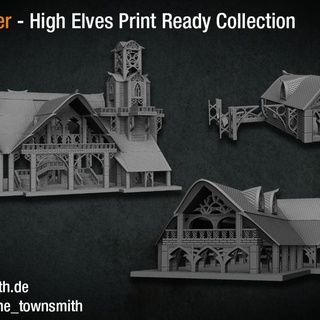 high elves print ready collection christopher adam Toys & Games Tabletop Characters Creatures Fantasy Universe Board Store 3D Printable Terrain townbuilder print-ready-buildings high-elves 3d print model - Mito3D