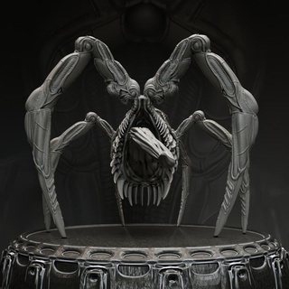 crawler bluart Toys & Games Tabletop Characters Creatures Fantasy Universe Board Store 40k alien dark horror monster rpg wargames warhammer giger nightmare biomechanical grimdark dystopia 3d print model - Mito3D