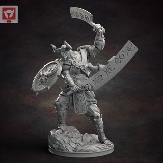 4 arm demon warrior 02 red clay collectibles Toys & Games Tabletop Characters Creatures Fantasy Universe Board Store viking 3d print model - Mito3D