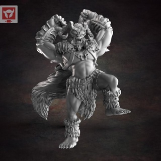 demon brute red clay collectibles Toys & Games Tabletop Characters Creatures Fantasy Universe Board Store big viking norse 3d print model - Mito3D
