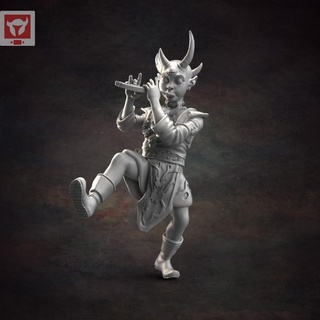 demon child bard red clay collectibles Toys & Games Tabletop Characters Creatures Fantasy Universe Board Store viking kid 3d print model - Mito3D