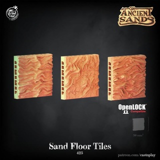 sand floor tiles pre-supported cast n play Toys & Games Tabletop accessories Characters Creatures Fantasy Universe Board 3D Printable Terrain fantasy tile dnd openlock castnplay presupported 3d print model - Mito3D