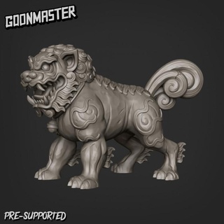 lion dog goon master Toys & Games Tabletop Characters Creatures Fantasy Universe Board Store chinese japanese mini statue wargaming miniature tabletop living eastern asian dnd foo komainu inu 3d print model - Mito3D