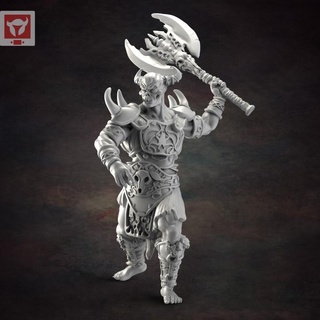 demônio viking infantaria 3 vermelho argila colecionáveis brinquedos jogos tampo mesa personagens criaturas fantasia universo borda loja 3d print model - Mito3D