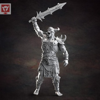 demon viking infantry 4 red clay collectibles Toys & Games Tabletop Characters Creatures Fantasy Universe Board Store 3d print model - Mito3D