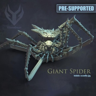 giant armored spider grinning god Toys & Games Tabletop Characters Creatures Sci-Fi Universe Board Store 3d printer armor beast dragons dungeons model monster scary lord sculpt large web dnd tested presupported pre-supported lordoftheprint spiney 3d print model - Mito3D