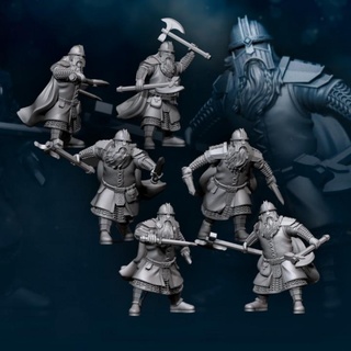 6x metal guard dwarves davale games Toys & Games Tabletop Characters Creatures Fantasy Universe Board 3dprint dwarf patreon davalegames 3d print model - Mito3D