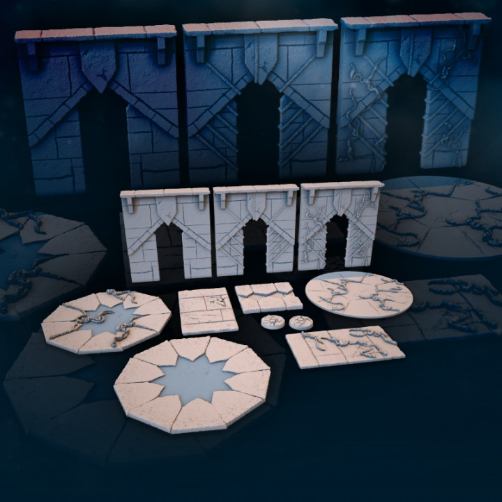 Landschaft Spiele Spielzeuge Tischplatte Zeichen Kreaturen Fantasie Universum Tafel 3D druckbar Terrain 3dprint Patreon davalegames 3D print model - Mito3D