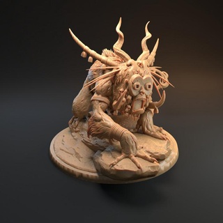 zaeri savannah demon - presupported dragon trappers lodge Toys & Games Tabletop Characters Creatures Fantasy Universe Board Store beast boss creature dungeons fantasy horror rpg scary horns skulls tabletop dnd tusks zaerisavannahdemon 3d print model - Mito3D