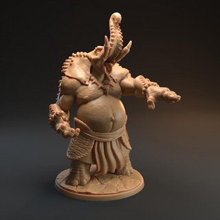 ajuge elephant - presupported dragon trappers lodge Toys & Games Tabletop Characters Creatures Fantasy Universe Board Store creature dungeons fantasy fighter hero man rpg character male tabletop dnd trunk savannah letona tusks piercings 3d print model - Mito3D