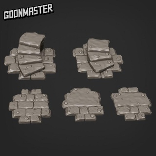 stone slab - base toppers 25mm 35mm goon master Toys & Games Tabletop accessories Characters Creatures Fantasy Universe Board Store 3D Printable Terrain ancient topper wargaming warhammer rock miniature tabletop dnd pathfinder ruin 3d print model - Mito3D
