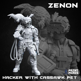 Zenon pirate autant cassawk animal compagnie automates collection impression minis extraterrestre oiseau futuriste héros sci technologie militaire cyberpunk dieselpunk 3d print model - Mito3D