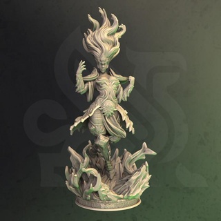 fiery sorceress - erimila dm-stash Toys & Games Tabletop Characters Creatures Fantasy Universe Board Store elf fantasy female woman character wizard caster flame dnd sorcerer fey lina 3d print model - Mito3D