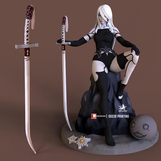 Nier autômatos a2 espada cosplay oxo3d impressão adereços acessórios anime figura feminino 3d print model - Mito3D