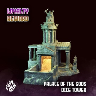 palace gods dice tower - september loyalty reward crippled god foundry Store greek modular terrain zeus castle thunder cgf patreo 3d print model - Mito3D