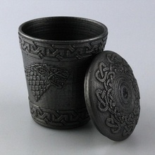 stark dice cup tabletop game metal celtic gameofthrones 3d print model - Mito3D