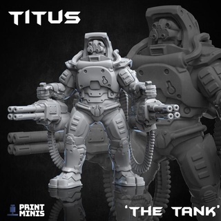 titus 'the tank' - automata collection print minis Toys & Games Tabletop Characters Creatures Sci-Fi Universe Board fighter hero sci-fi soldier military mech troop hardsuit dieslepunk 3d print model - Mito3D