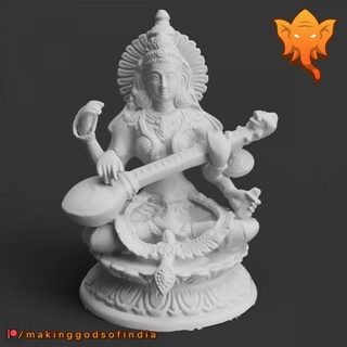 saraswati - goddess knowledge music & art mgoi Scan the World Education Art Home Garden Homeware Ornaments hindu india sarasvati 3d print model - Mito3D