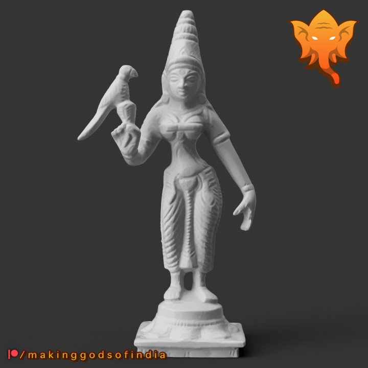 meenakshi peixe olhos Guerreiro deusa Varredura mundo Educação arte casa jardim utensílios domésticos enfeites hindu Índia 3D print model - Mito3D