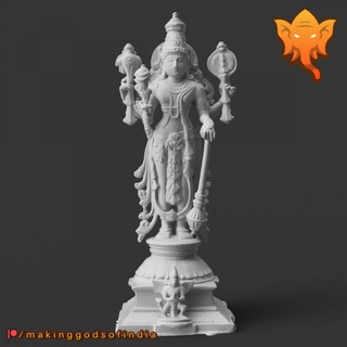 Vishnu Preservar garuda Águia chola bronze estilo Varredura mundo Educação arte casa jardim utensílios domésticos enfeites hindu Índia 3d print model - Mito3D