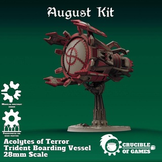 trident assault boarding vessel 28mm crucible games Toys & Games Tabletop Characters Creatures Sci-Fi Universe Vehicles Machines Board Store 40k figurine modular navy space warhammer scifi pod cyberpunk drop wargame marine chaos stargrave 40000 presupported opr heresy kharybdis 3d print model - Mito3D