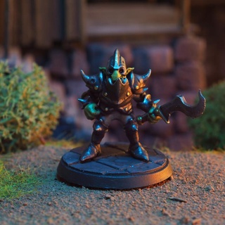 goblin warrior roosterhelmet presupported joel landberg Toys & Games Tabletop Characters Creatures Fantasy Universe Board stl fantasy orc miniature pathfinder frostgrave dungeons&dragons mordheim supported runequest 3d print model - Mito3D