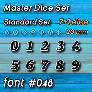 master dice set font 048 vault Toys & Games Tabletop accessories Board 3d stl dungeons gaming rpg 3dprint resin dungeonsanddragons d20 d&d molds dnd form2 dicemasters formlabs gamingdice beginner moldmaking masterdice formlab introductory newb noobie 3d print model - Mito3D