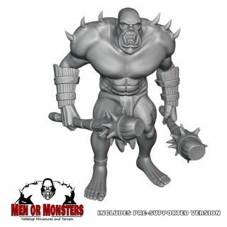 ogre berserker dale seaton Store spike large dungeonsanddragons 28mm dnd pathfinder clubs 3d print model - Mito3D