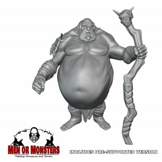 ogre shaman dale seaton Store dragons dungeons dnd fat pathfinder spellcaster 3d print model - Mito3D