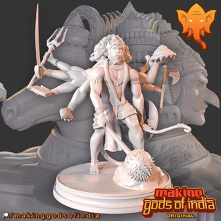 affrontato panchamukhi hanuman Bene scansione mondo formazione scolastica arte casa giardino articoli per ornamenti Dio indù India scimmia 3d print model - Mito3D