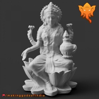 lakshmi - goddess fortune lotus mgoi Scan the World Education Art Home & Garden Homeware Ornaments hindu india 3d print model - Mito3D
