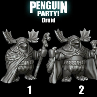 penguin druid - party jamie korte Toys & Games Tabletop Characters Creatures Fantasy Universe Board Store mini dnd 3d print model - Mito3D