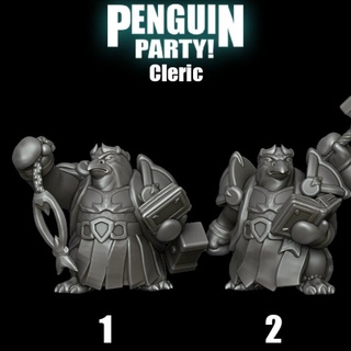 penguin cleric - party jamie korte Toys & Games Tabletop Characters Creatures Fantasy Universe Board Store mini dnd 3d print model - Mito3D