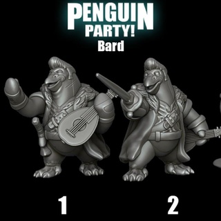 penguin bard - party jamie korte Toys & Games Tabletop Characters Creatures Fantasy Universe Board Store mini dnd 3d print model - Mito3D