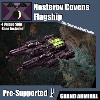 sci-fi ships expansion pack - nosterov covens flagship presupported grand fleet admiral tabletop Toys & Games Tabletop Characters Creatures Sci-Fi Universe Vehicles Machines Board Store alien battle game ship space spaceship vampire scifi 3d print model - Mito3D