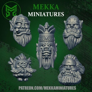 da 'ard finkas mekka miniatures Toys & Games Tabletop accessories Characters Creatures Fantasy Universe Sci-Fi Board Store head orc ork orcs heads philosophy orks ard 3d print model - Mito3D