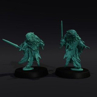 wights medbury miniatures Toys & Games Tabletop Characters Creatures Fantasy Universe Board dnd ghosts frostgrave mesbg oathmark 3d print model - Mito3D